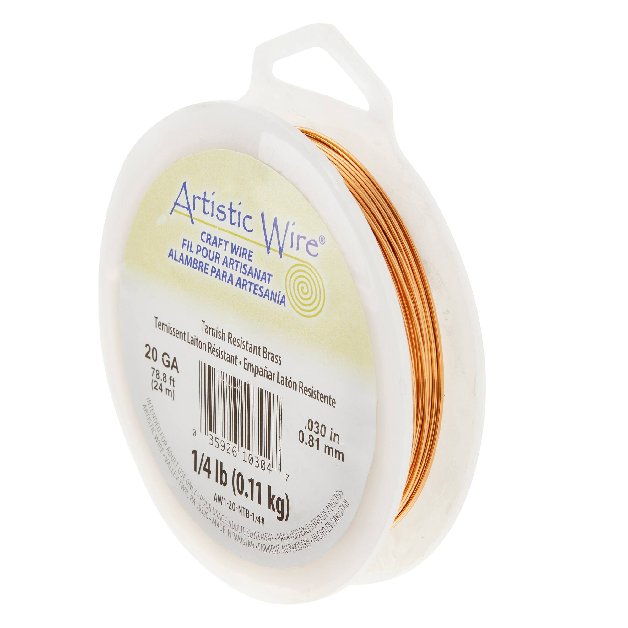Beadalon® Artistic Wire® 20 Gauge Non-Tarnish Brass Wire